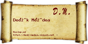 Deák Médea névjegykártya