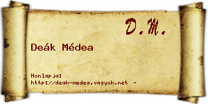 Deák Médea névjegykártya