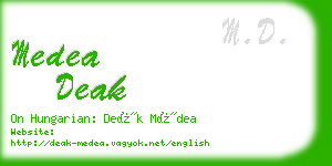medea deak business card